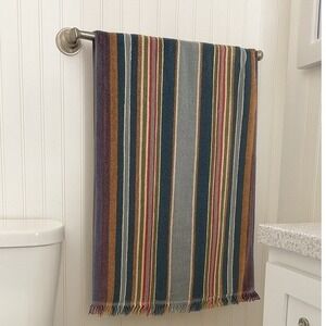 Lauren Ralph Lauren Striped Cotton Bath Towels Set Multicolor Fringed Set of 4